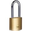 Yale Lucchetto in ottone Y110B/40/140/1 corpo 40mm, arco lungo in acciaio, 3 chiavi