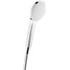 Duravit Universal Doccetta a mano, Doccia con getto Rain, Doccia a mano rotonda (Ø 110 mm), Doccetta con funzione MinusFlow a risparmio idrico, facile da pulire, Cromo/Bianco