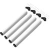 Emuca - Gambe regolabili per tavolo Ø60x830mm, kit di 4 piedi per tavolo in acciaio, altezza regolabile 830-850mm, Bianco