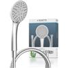 SCHÜTTE NAPOLI - Tubo doccia con doccetta, soffione regolabile a 3 vie, kit doccia con tubo flessibile, cromato