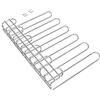 Emuca - Portabicchieri con 5 Linee per mobili, Portabicchieri per mensole o Barre, 320 mm, Acciaio, Finitura cromata