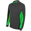 Velilla 105514 8/25 - Polo bicolore a maniche lunghe, taglia XXL, colore: grigio/verde lime