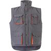 VELILLA 205902, Gilet trapuntato bicolore multitasche, colore grigio e verde lime, taglia S