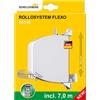 Schellenberg 50146 Avvolgitore Flexo Mini Bianco, Pieghevole Aperto, per tapparelle avvolgibili, 15 cm, Girevole a 180, Spaziatura dei fori 15-16,5 cm