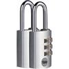 Yale YE3CB/28/126/2/CO - Lucchetto a combinazione in alluminio YE3CB/28 28 mmargento: corpo compatto con arco in acciaio e codice a 3 cifre regolabile testato anticorrosione per uso interno