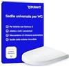 Duravit Sedile Univavo, sedile wc universale ovale, Sedile della toilette con doppio meccanismo a chiusura rallentata, tavoletta wc Sgancio rapido per una facile installazione, prodotto in UE, Bianco