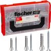 Fischer FIXtainer SX Plus, 210 Tasselli con Vite, per Muro pieno, Mattone Forato