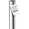 Kirchhoff 98848118 - Tubo sommergibile per sifone, 25 cm, cromato, prolunga tubo 250 mm, per sifone e sifone tubolare, 1 1/4", tubo extra lungo per scarico lavandino, scarico in acciaio inox