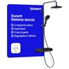 Duravit Sistema doccia Duravit, Shower System con 3 tipi di getto (Rain, Pulse, Mono), soffione con inclinazione regolabile, set doccia facile da pulire, sistema doccia con termostatico, Nero opaco