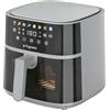 Tognana Iridea, Friggitrice ad aria 6L, doppia resistenza, display digitale, timer, 80-200°C, finestra, 1700W, plastica-acciaio Inox, grigio perla