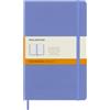 Moleskine Classic Notebook, Taccuino a Righe, Copertina Rigida e Chiusura Elastica, Formato Large 13 x 21 cm, Colore Blu Ortensia, 240 Pagine