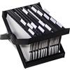 Durable 260058 - Carry, supporto per cartelle sospeseBlue Angel, pieghevole, salvaspazio, robusto, per 30 cartelle, 362x260x320 mm, carbone