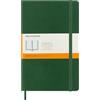 Moleskine Classic Notebook, Taccuino a Righe, Copertina Morbida e Chiusura Elastica, Formato Large 13 x 21 cm, Colore Verde Mirto, 192 Pagine