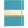 Moleskine Classic Notebook, Taccuino a Righe, Copertina Morbida e Chiusura Elastica, Formato XL 19 x 25 cm, Colore Azzurro,, 192 Pagine