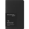 Moleskine Smart Cahier Journals Set da 2 Cahier Digitali con Pagine a Righe, Compatibili con Pen+, Copertina in Cartoncino, Formato Pocket 9 x 14 cm, Nero, 64 Pagine