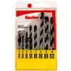 Fischer Set 8 Punte Trapano SDX due Taglienti, Punte al Carburo di Tungsteno in Acciaio per Cemento, Diametro 3-4-5-6-7-8-9-10 mm, Attacco Cilindrico, per Muro, Muratura, Pietra Naturale, 536607