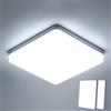 Riserva Plafoniera LED Soffitto Quadrata 36W, 2 Pezzi 6500K, 23cm