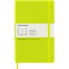 Moleskine Classic Notebook, Taccuino con Pagine Bianche, Copertina Morbida e Chiusura Elastica, Formato Large 13 x 21 cm, Colore Verde Limone, 240 Pagine