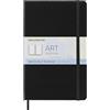 Moleskine Art Watercolour Taccuino per Schizzi con Pagine Bianche, Carta per Acquerelli e Matite, Copertina Rigida e Chiusura Elastica, Colore Nero, Formato Large 13 x 21 cm, 72 Pagine
