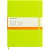 Moleskine Classic Notebook, Taccuino a Righe, Copertina Morbida e Chiusura Elastica, Formato XL 19 x 25 cm, Colore Verde Limone, 192 Pagine