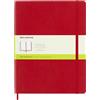 Moleskine Classic Notebook, Taccuino con Pagine Bianche, Copertina Morbida e Chiusura Elastica, Formato XL 19 x 25 cm, Colore Rosso Scarlatto, 192 Pagine