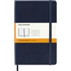 Moleskine Classic Notebook, Taccuino a Righe, Copertina Rigida e Chiusura Elastica, Formato Medium 11,5 x 18 cm, Colore Blu Zaffiro, 208 Pagine