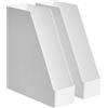Amazon Basics Plastic Organizer - Portariviste, bianco - confezione da 2