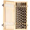 Fischer Set 6 Punte Trapano D-WL PL tipo Lewis in Acciaio per Legno, Diametro 10-12-14-16-18-20mm, Lunghezza 320mm, Attacco Esagonale, per Massiccio, Lamellare, 551425
