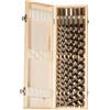 Fischer Set 6 Punte Trapano D-WL PL tipo Lewis in Acciaio per Legno, Diametro 10-12-14-16-18-20mm, Lunghezza 460mm, Attacco Esagonale, per Massiccio, Lamellare 551426