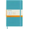 Moleskine Classic Notebook, Taccuino a Righe, Copertina Rigida e Chiusura Elastica, Formato Large 13 x 21 cm, Colore Azzurro, 240 Pagine