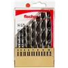 Fischer Set 8 Punte Trapano D-WS PL in Acciaio per Legno, Diametro 3-4-5-6-7-8-9-10mm, Attacco Cilindrico, per Legno Massiccio,Lamellare, Truciolare, 536609