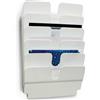 Durable Portariviste da parete Flexiplus 6 A4 orizzontale, espositore plexiglass A4 orizzontale, espositore da parete 6 scomparti, bianco, 1700014011