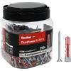 Fischer Propack Duopower 6x30, 250x Tasselli con Vite in Barattolo Riutilizzabile, per Fissaggio su Cemento, Muratura e Cartongesso, 572885