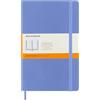 Moleskine Classic Notebook, Taccuino a Righe, Copertina Morbida e Chiusura Elastica, Formato Large 13 x 21 cm, Colore Blu Ortensia, 240 Pagine