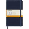 Moleskine Classic Notebook, Taccuino a Righe, Copertina Rigida e Chiusura Elastica, Formato Large 13 x 21 cm, Colore Blu Zaffiro, 240 Pagine