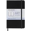 Moleskine Art Watercolour Sketchbook With Blank Pages, Paper For Watercolors, WaterColourPencils and Watercolors, Hard Cover and Elastic Closure, Black, Pocket, 9 x 14 cm, 60 Pages