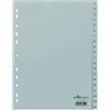 Durable 652210 - Divisorio con tasti prestampati 1-20, f.to A4 verticale, 20 tasti, foratura universale, grigio, 20 Pezzi
