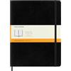 Moleskine Classic Notebook, Taccuino a Righe, Copertina Morbida e Chiusura ad Elastico, Formato XL 19 x 25 cm, Colore Nero, 192 Pagine