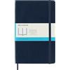 Moleskine Classic Notebook, Taccuino con Pagine Puntinate, Copertina Morbida e Chiusura Elastica, Formato Large 13 x 21 cm, Colore Blu Zaffiro, 192 Pagine