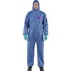 Ansell AlphaTec 1500 Modello 138, Tuta Integrale con Cappuccio, Protezione Tipo 5/6 per Usi Domestici e Professionali, Tuta Monouso Impermeabile, Uomo Donna, Blu, Taglia 2XL (1 Unità)
