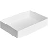 Amazon Basics Rettangolare Plastic Organizer - Vaschetta portaoggetti, 24 x 17 x 5 cm, bianco