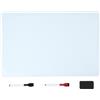 Amazon Basics Lavagna Magnetica Grande Bianca per Frigorifero, Cancellabile a Secco, 2 Pennarelli e 1 Cancellino, Planner Flessibile, Memo, Bacheca per Casa, Cucina, Ufficio, Scuola, 33cm x 50cm
