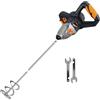 MAXXT Miscelatore 1400W con Cambio a 2 Velocità & Avvio Progressivo | Attacco M14 Universale | Motore a Lunga Durata | Include Pala 140mm + 2 Chiavi | Velocità 0-480/800 giri/min | 220-240V 50Hz