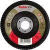Fischer FFD-AP 125 K80 INOX Disco Abrasivo Lamellare allo Zirconio ad Alte Prestazioni per Rettifica di Acciaio e Acciaio Inossidabile, Flap-disc, per Smerigliatrice Angolare, 1 pz