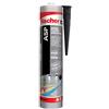 Fischer ASP Nero, Adesivo Sigillante Tenace e Resistente per Giunti a Pavimento, in Facciata, Condotte, Lamiera e Carrozzeria, Cartuccia in Alluminio 300 ml, 544918