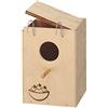 Ferplast Nido per Uccelli, Casetta Uccellini, Nido per Uccellini in Legno FSC, da Esterno, 13 X 12 X H 17 cm.