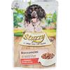 Stuzzy Cibo Umido per Cani con Manzo in Gelatina, in Busta, Alimento Completo, Ingredienti Naturali, Cotto al Vapore, Alto Contenuto di Carne, 24 x 100 Gr
