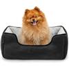 lionto Cuccia Cane 2-in-1 Effetto Scamosciato, 60 x 50 cm, Nero
