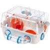 Ferplast Gabbia per Criceti con Tunnel Esterno COMBI 1, Ruota, Casetta e Ciotola, Tetto Apribile per Facile Pulizia, Espandibile con Tubi, Accessori inclusi, 40,5 x 29,5 x h 22,5 cm, Bianco