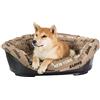 Ferplast Imbottitura di Ricambio per Cuccia Cani e Gatti, Cuscino Imbottito per Cuccia in Plastica (non inclusa) Lavabile, Regolabile 85 x 62 x h 28,5 cm, M Marrone